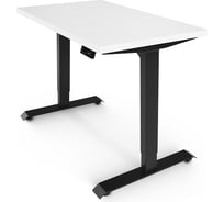 Стол с электрической регулировкой высоты StolStoya BAZALT рама черная, столешница мдф белая (эмаль), 140x70 SE222B140W