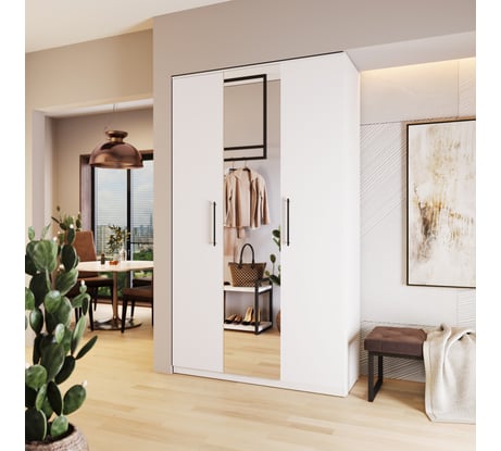 Комбинированный шкаф ТриЯ Агата белый 210492