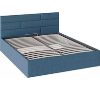 Кровать с мягкой обивкой ТриЯ Грейс 1600 мм, с подъемным механизмом, ткань Деним 196508