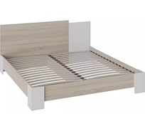 Кровать ТриЯ Валери 1800 мм, Дуб сонома/Белый ясень 194358