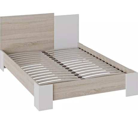Кровать ТриЯ Валери 1400 мм, Дуб сонома/Белый ясень 194344