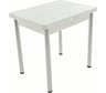Стол AURORA бари мини, лдсп, стекло, 60-120x80x75 см, белый, ножки 6 100401