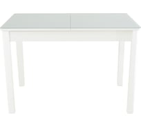 Стол AURORA гамбург св исполнение 1, мдф, стекло, 110-141.5x70x74.2 см, белый, серый, 14, ножки 100393