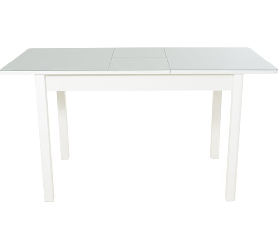 Стол AURORA гамбург св исполнение 1, мдф, стекло, 110-141.5x70x74.2 см, белый, серый, 14, ножки 100393