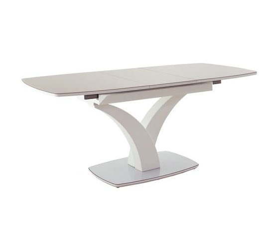 Стол AURORA нотр дам moderne стекло optiwhite 1400-1800x850x760 мм, капучино 101673