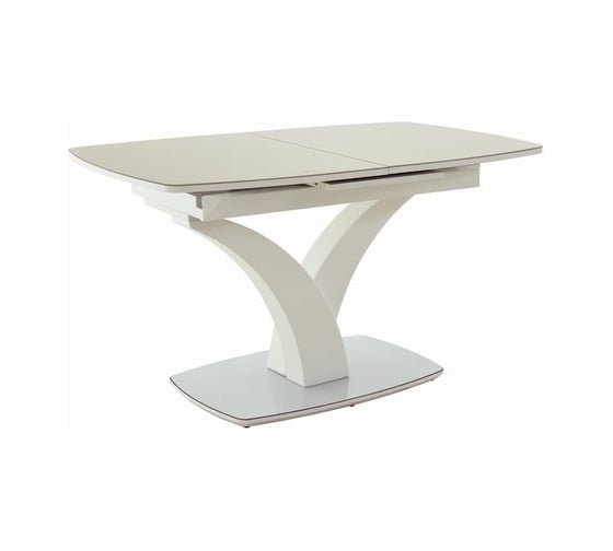Стол AURORA нотр дам moderne стекло optiwhite 1400-1800x850x760 мм, капучино 101673