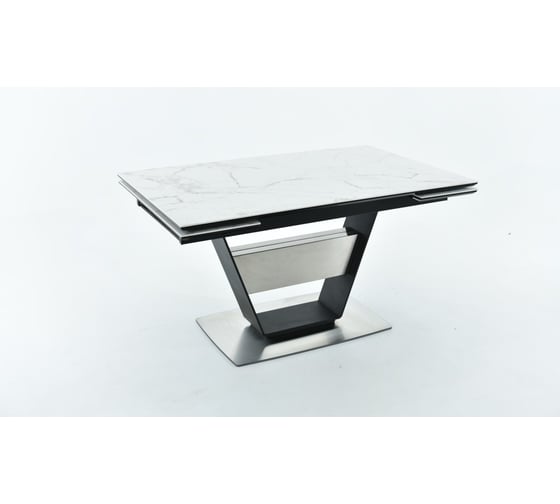 Стол AURORA мальта, керамогранит, черный матовый муар, calacata vaglioro 101267
