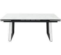 Стол AURORA монако, керамогранит, черный матовый муар, calacata vaglioro 101266