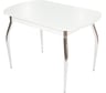 Стол AURORA ривьера св исполнение 1, лдсп, стекло, 110-141.5x70x74.2 см, белый, белый, 5, ножки 100394