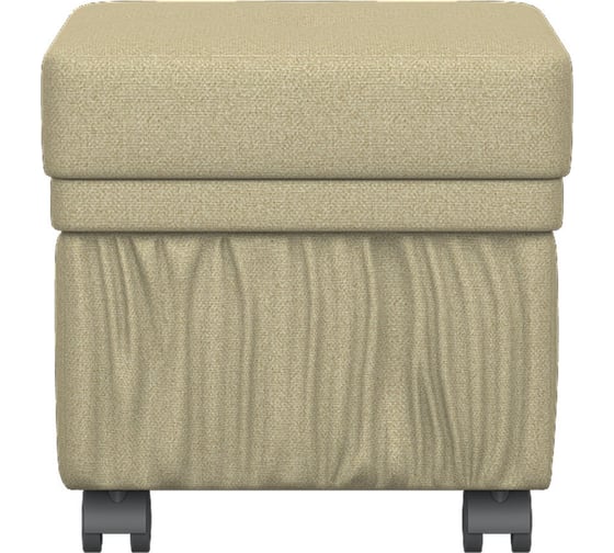 Банкетка Мебелик BeautyStyle 5 с ящиком на колесах, ткань, крем 7555