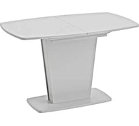 Раздвижной стол ТриЯ Честер тип 2, белый/стекло белый глянец (оптивайт) 122339