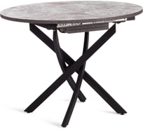 Стол Tetchair manzana ЛДСП/hpl/металл, 100x100+30x75 см, гранит габбро/черный 19727