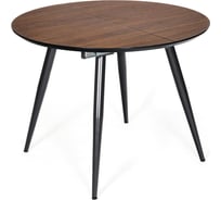 Стол Tetchair eclipse mod. 9005 металл/МДФ, 100+40x100x76 см, темный орех/черный 13608