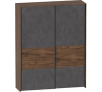 Шкаф с 2 раздвижными дверями Мебельград Глазго спальня, таксония/металл бруклин 40647_1