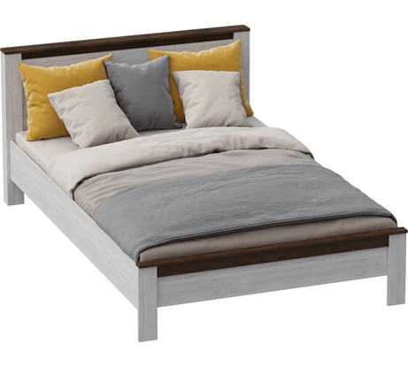 Кровать Мебельград Даллас спальня, 1400, с ортопедическим основанием на опорах, дуб винтерберг/таксония 62111