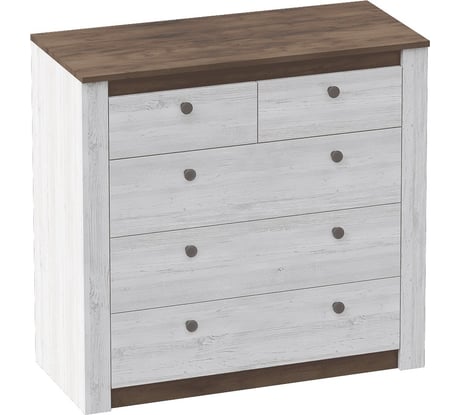 Комод Мебельград Даллас спальня, 5 ящиков, дуб винтерберг/таксония 55443_1