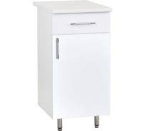 Рабочий стол SANTREK ширина 40 см белый металлик 1 ящик фасад МДФ, столешница цвет сахара 68130