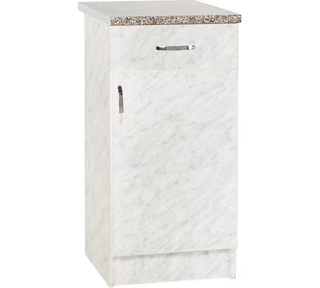 Рабочий стол SANTREK ширина 40 см цвет карара 1 ящик, стол гранит ЛДСП 20189