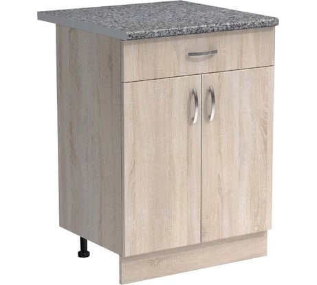 Рабочий стол SANTREK ширина 60 см цвет дуб сонома 1 ящик, стол гранит ЛДСП 303308