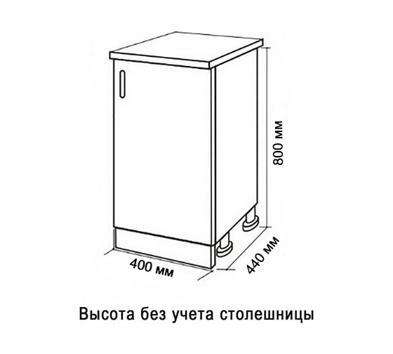 Рабочий стол SANTREK ширина 40 см цвет бук, стол гранит ЛДСП 41532