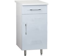 Рабочий стол SANTREK ширина 40 см серебристый металлик 1 ящик фасад МДФ, столешница цвет сахара 68133