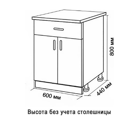 Рабочий стол SANTREK ширина 60 см цвет дуб млечный 1 ящик, стол гранит ЛДСП 52962