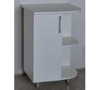 Торцевой стол SANTREK белый металлик правый фасад МДФ 600x550 мм 59101