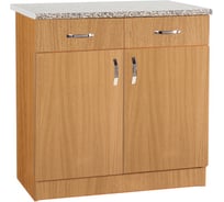 Рабочий стол SANTREK ширина 80 см цвет бук 2 ящика, стол гранит ЛДСП 20166