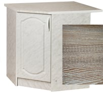 Угловой рабочий стол SANTREK 85x85 см 1 дверь Ель фасад МДФ столешница цвет сахара 64236