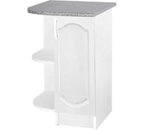 Торцевой стол SANTREK ширина 55 см ясень белый фасад МДФ левый, столешница цвет дуб вотан 282745