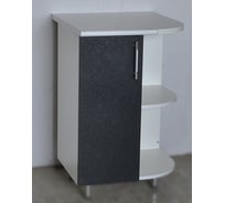 Торцевой стол SANTREK черный металлик правый фасад МДФ 600x550 мм 59099