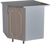 Угловой рабочий стол SANTREK 85x85 см 1 дверь дуб светлый глянец фасад МДФ столешница цвет гранит 53699