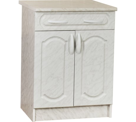 Рабочий стол SANTREK ширина 60 см карара 1 ящик фасад МДФ столешница цвет каррара 23328