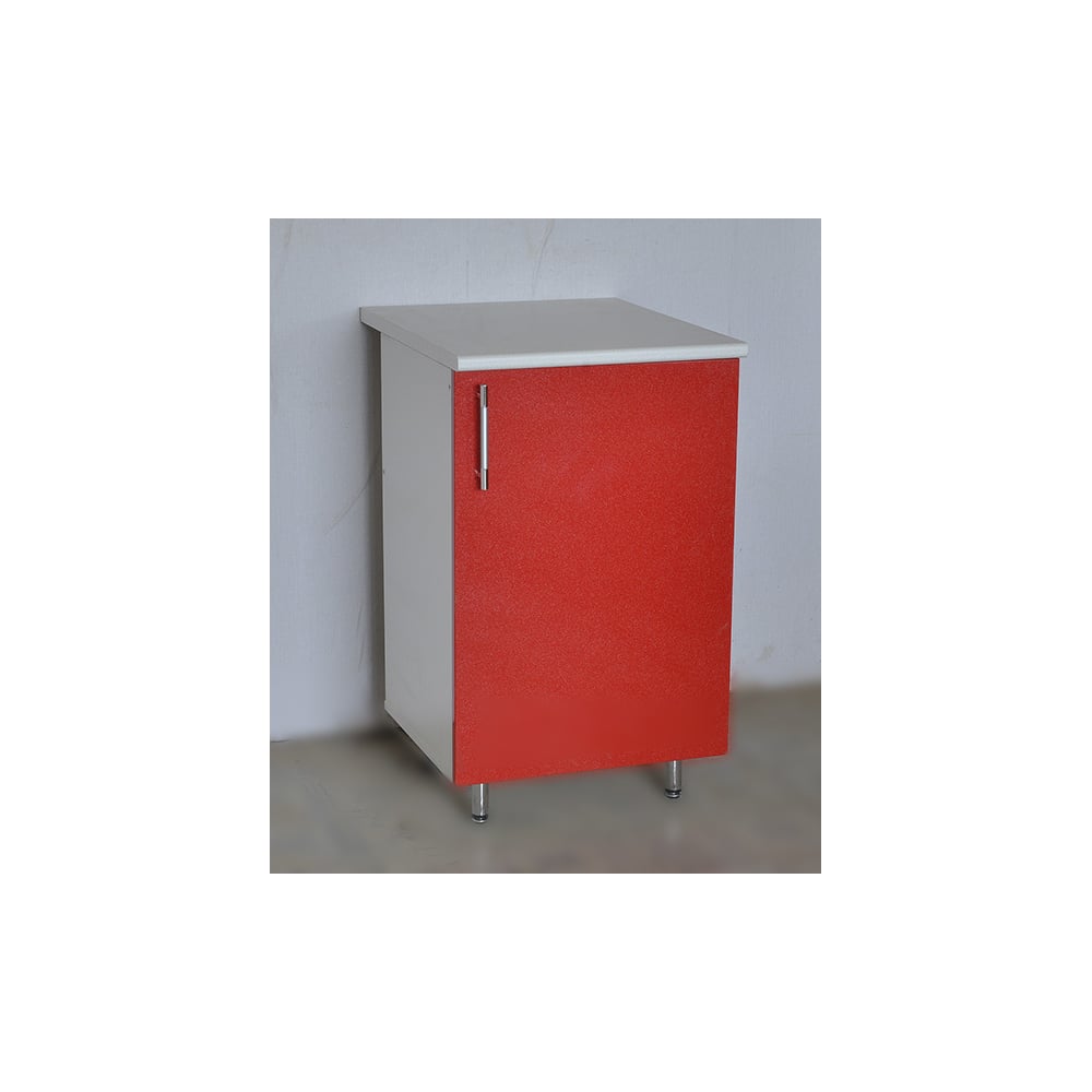 Рабочий стол SANTREK ширина 50 см красный металлик фасад МДФ ...