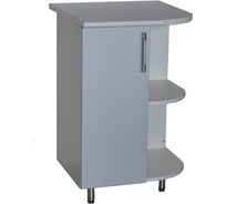 Торцевой стол SANTREK серебристый металлик правый фасад МДФ 600x550 мм 59107