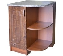 Торцевой стол SANTREK дуб светлый глянец правый фасад МДФ 600x550 мм 106420