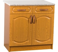 Рабочий стол SANTREK ширина 80 см дуб-рустик 2 ящика фасад МДФ столешница цвет гранит 26031