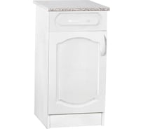 Рабочий стол SANTREK ширина 50 см ясень белый 1 дверь + 1 ящик фасад МДФ, столешница цвет дуб вотан 282738