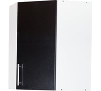 Угловой шкаф для посуды SANTREK 55x55 см черный металлик фасад МДФ 49011