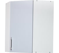 Угловой шкаф для посуды SANTREK 55x55 см серебристый металлик фасад МДФ 48975