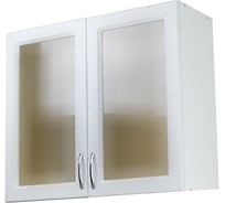 Шкаф для посуды SANTREK 80 Ясень Белый (со стеклом) фасад МДФ 282759