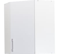 Угловой шкаф для посуды SANTREK 55x55 см белый металлик фасад МДФ 49002