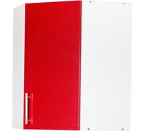 Угловой шкаф для посуды SANTREK 55x55 см красный металлик фасад МДФ 48974
