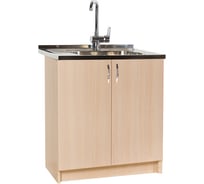 Тумба SANTREK 80х60, цвет дуб млечный, 2 дверцы, ЛДСП 52978