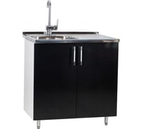 Тумба SANTREK 80х50, 2 дверцы, черный металлик, фасад МДФ 47973