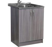 Тумба SANTREK 60х60, цвет дуб темный, 2 дверцы, ЛДСП 54539