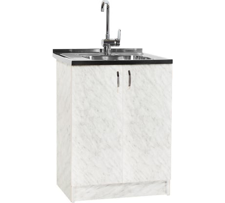 Тумба SANTREK 60х50, цвет карара, 2 дверцы, ЛДСП 4018