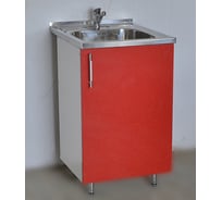 Тумба SANTREK 50х50, красный металлик, фасад МДФ 56388