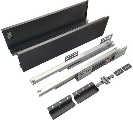 Комплект системы выдвижения Lemax PROF lembox, h=84, 350 мм, серый Lembox-84-350-GR