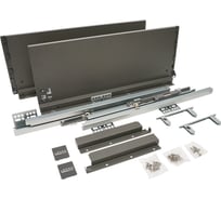 Комплект системы выдвижения Lemax PROF lembox, h=199, 450 мм, серый Lembox-199-450-GR-S